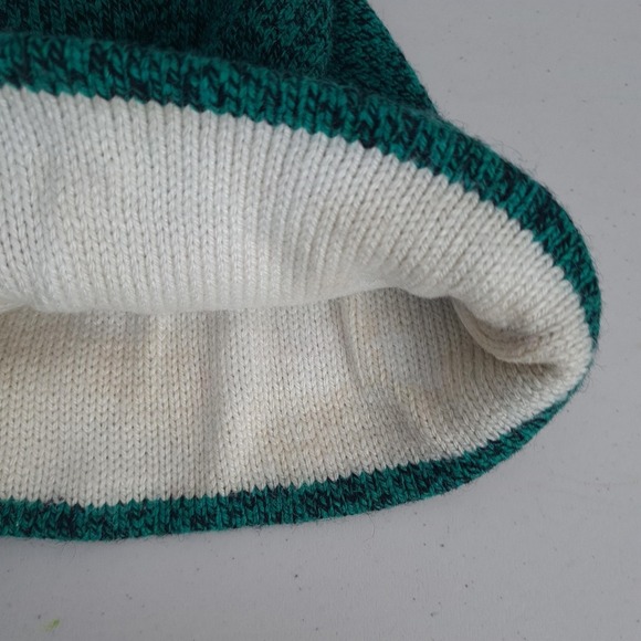 Vintage LL Bean Husky Dog Wool Hat One Size Green Beanie Lined USA Winter 90s - Picture 8 of 16